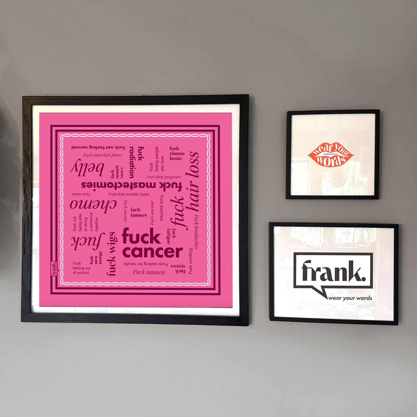 Fuck Cancer Words Scarf | Bold Cancer Support Gift | frank.