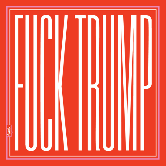 Fuck Trump Handkerchief Orange | Bold Political Gift | frank.