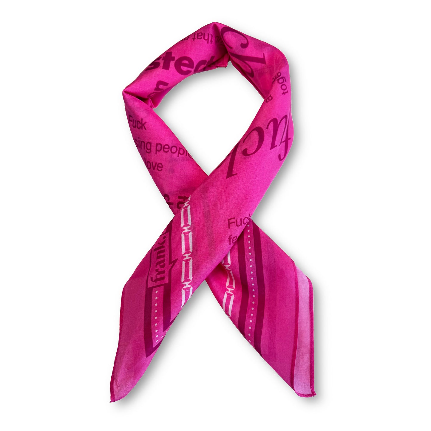 Fuck Cancer Words Scarf | Bold Cancer Support Gift | frank.