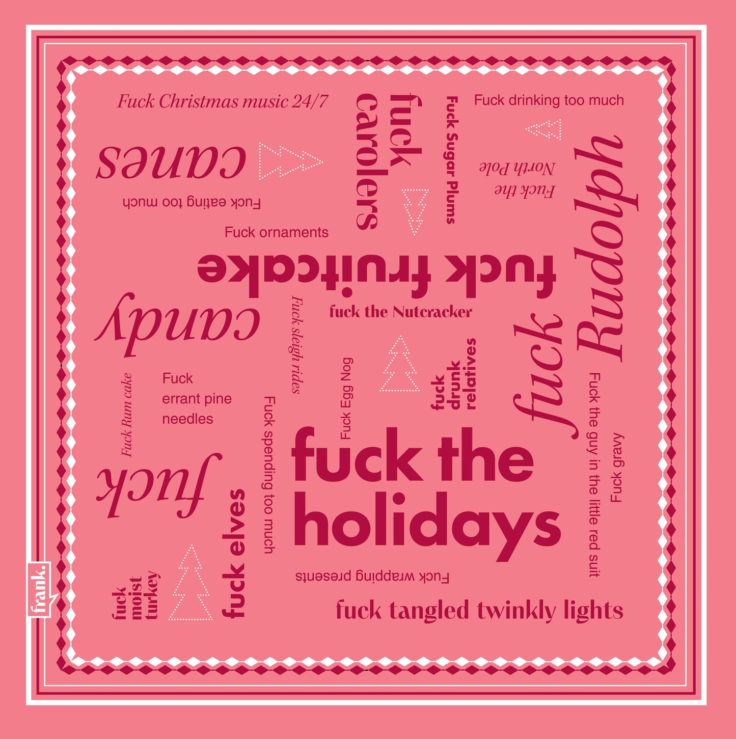 Fuck The Holidays Bandana | Funny Holiday Gift | frank.