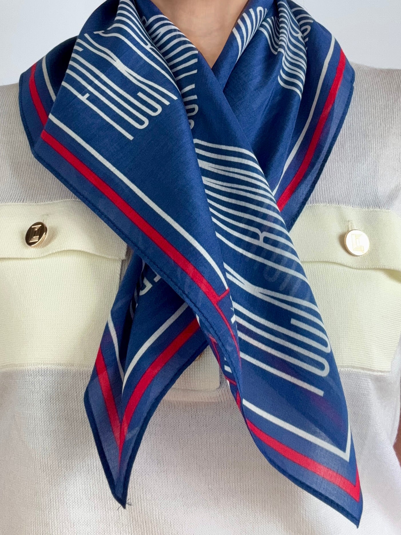 Fuck Trump Checkerboard Silk Blend Scarf | Political Statement | frank.