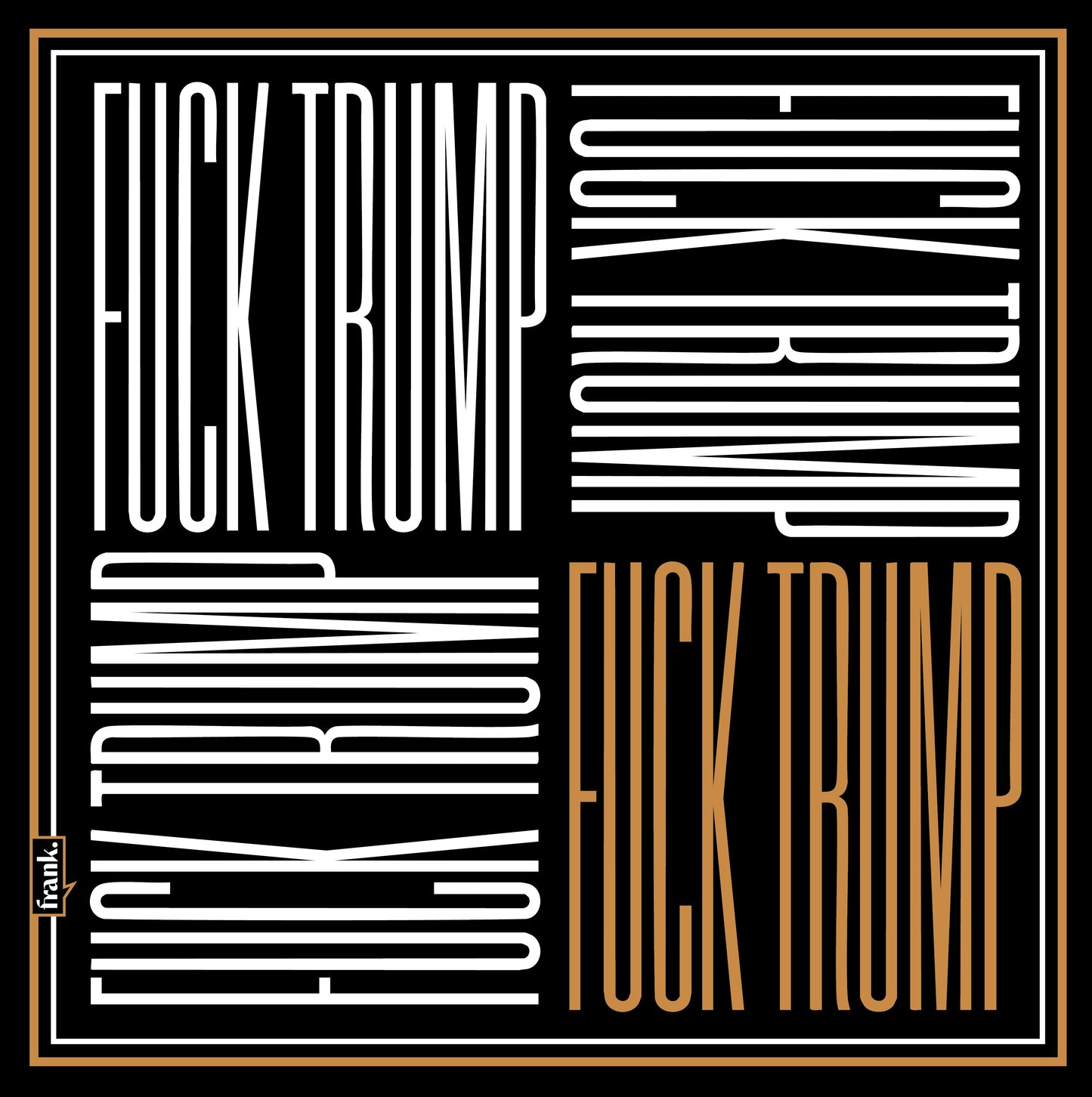 Fuck Trump Quad Bandana | Bold Political Statement | frank.
